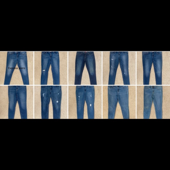 Lot- 10 pairs of Skinny jeans size 10/12